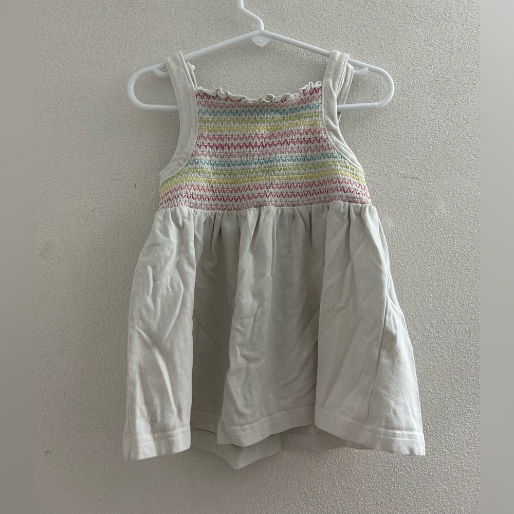 Smocked Tank Top with Pastel Stripe Detail cute blouse for girls size 6
